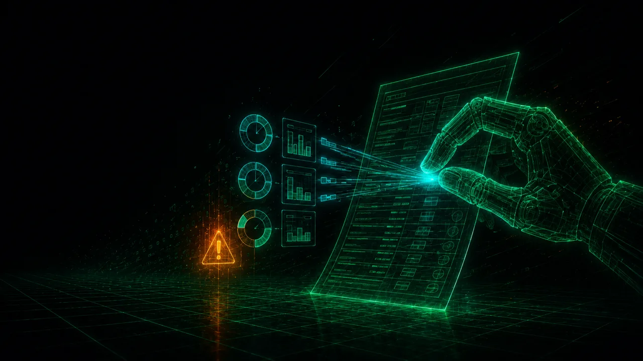 L'intelligenza artificiale legge un bilancio ed estrae gli indici finanziari, con il promemoria di verificare i numeri